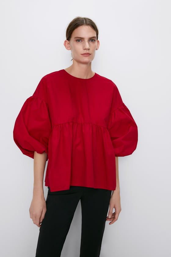 Top With Puff Sleeves